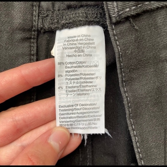 Madewell 10” High Rise Skinny Black Gold Piping - Picture 7 of 7